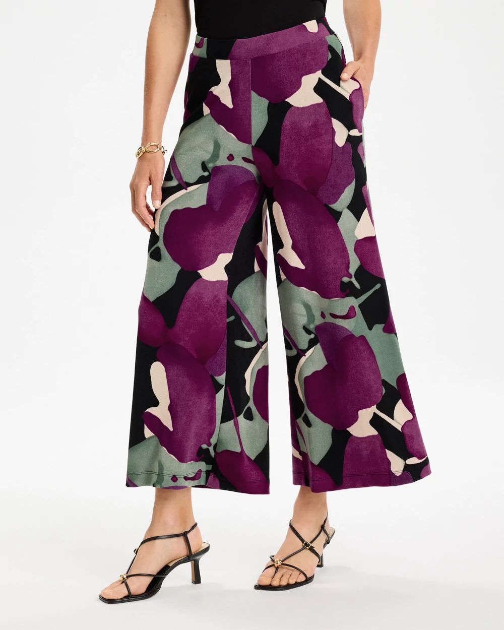 Jacquard Culotte Wide-Leg Pants | Chico's